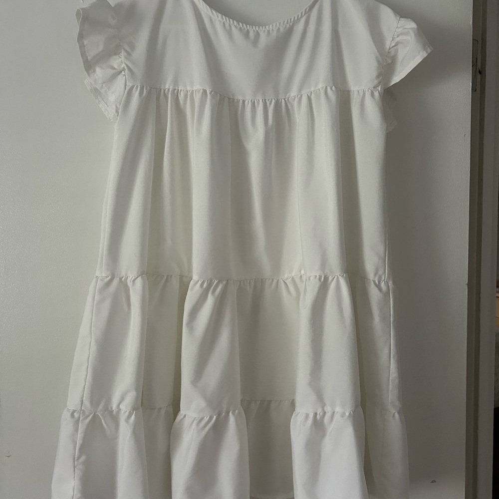 Charming White baby doll mini Dress